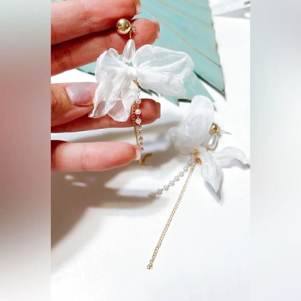 pearl drop earrings  #288